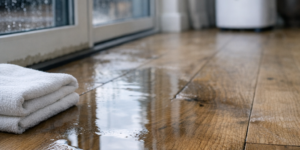 Eiken vloer waterschade